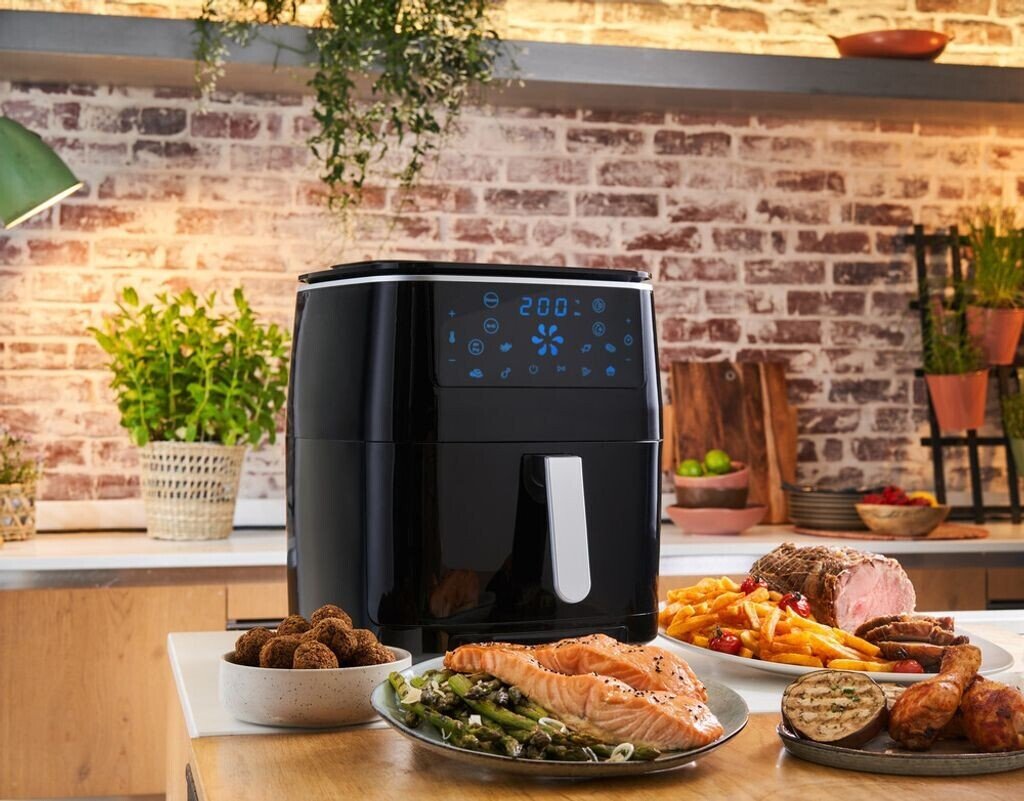 Friteuza cu aer cald, grill si abur Tefal Easy Fry Grill &amp; Steam FW2018, 6.5l, 7 functii, negru