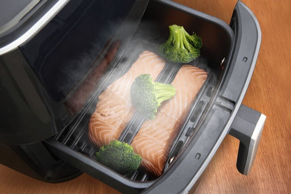 Friteuza cu aer cald, grill si abur Tefal Easy Fry Grill &amp; Steam FW2018, 6.5l, 7 functii, negru