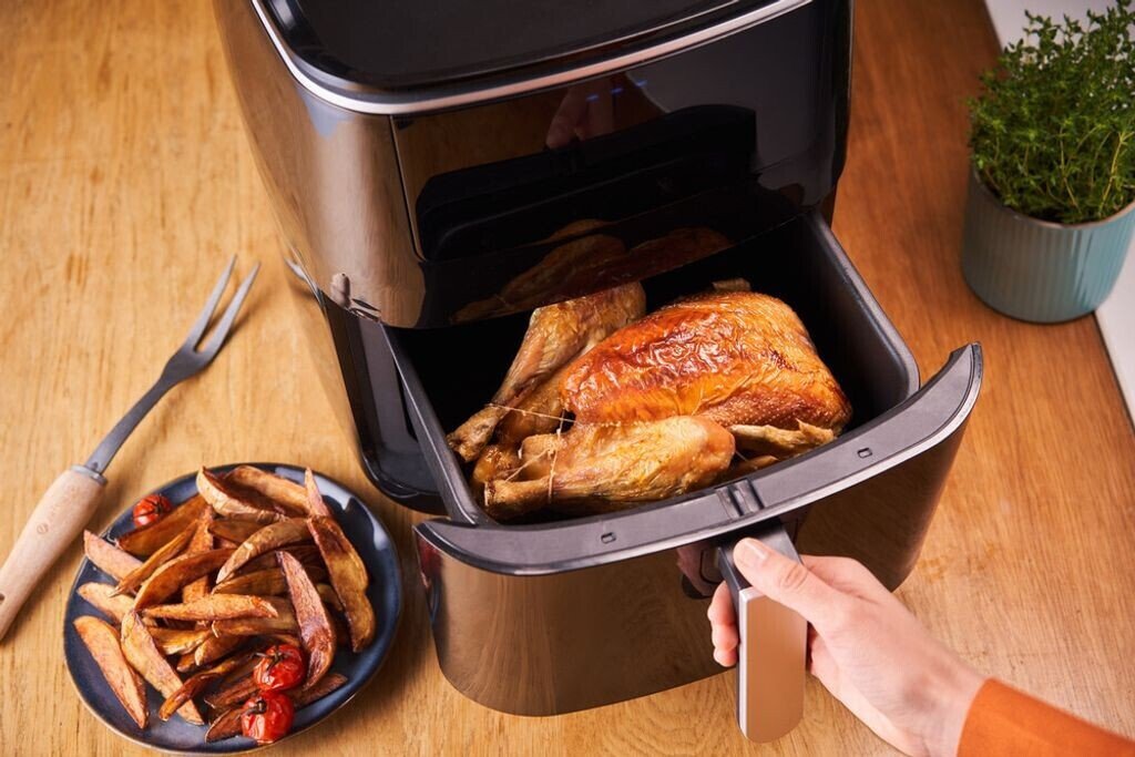 Friteuza cu aer cald, grill si abur Tefal Easy Fry Grill &amp; Steam FW2018, 6.5l, 7 functii, negru