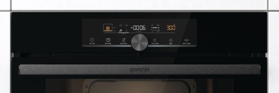 Духовой шкаф электрический Gorenje GBF22ILPMF, Самоочищающийся AquaClean, 77 л, класс А+, черный