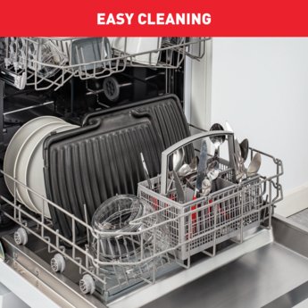 Электрический гриль Tefal GC305012, 2000 Вт, нержавеющая сталь, съемные антипригарные пластины, регулируемый термостат