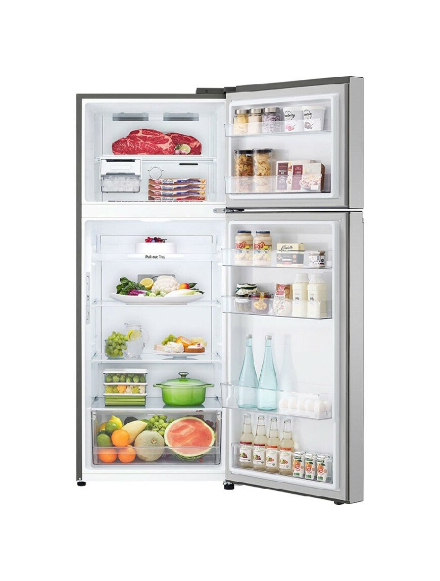Двухкамерный холодильник LG GTBV36PZGKD, No Frost, 395 л, H 176 cм, Класс E, серебристый