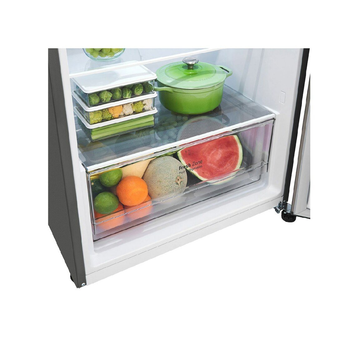 Двухкамерный холодильник LG GTBV36PZGKD, No Frost, 395 л, H 176 cм, Класс E, серебристый