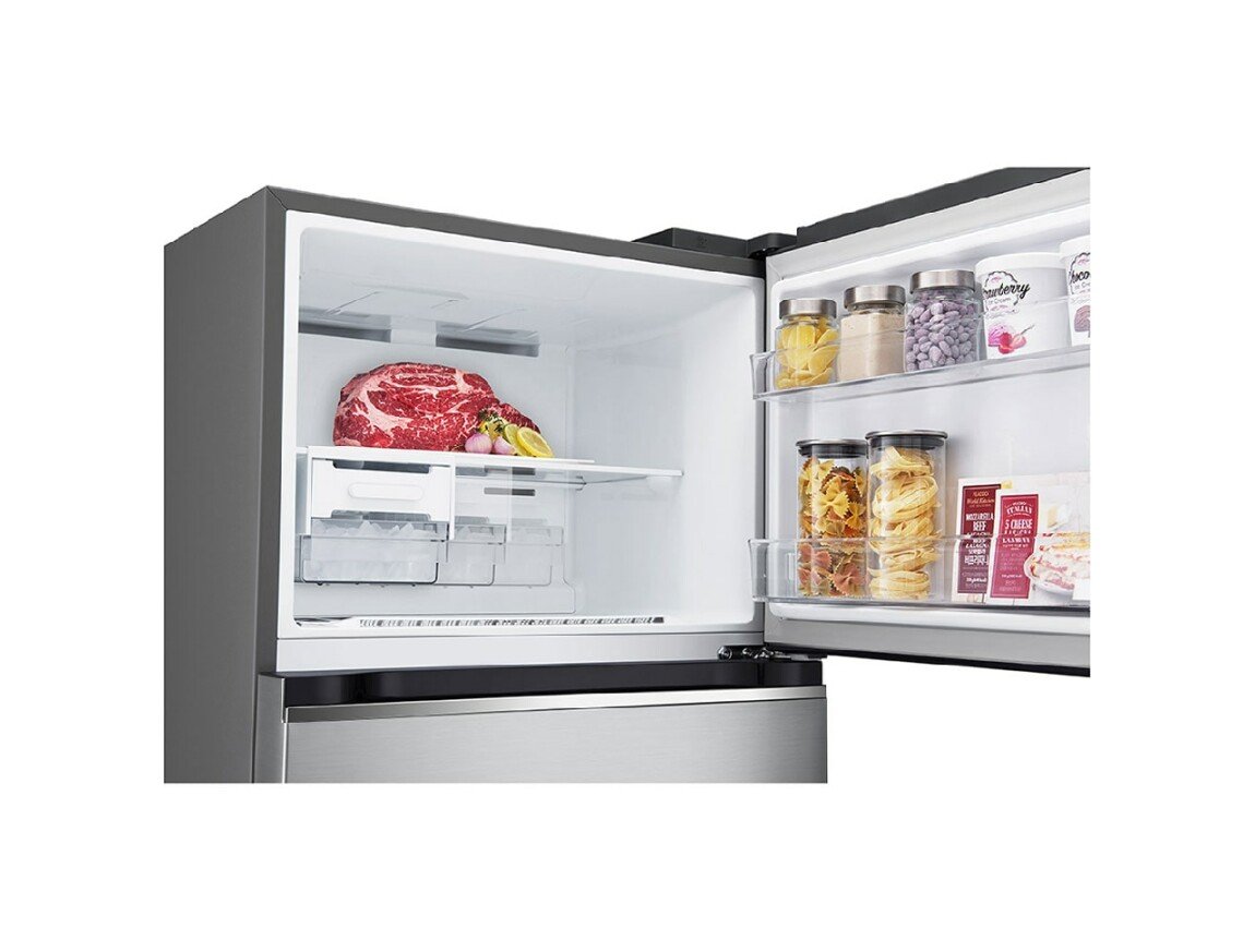 Двухкамерный холодильник LG GTBV36PZGKD, No Frost, 395 л, H 176 cм, Класс E, серебристый