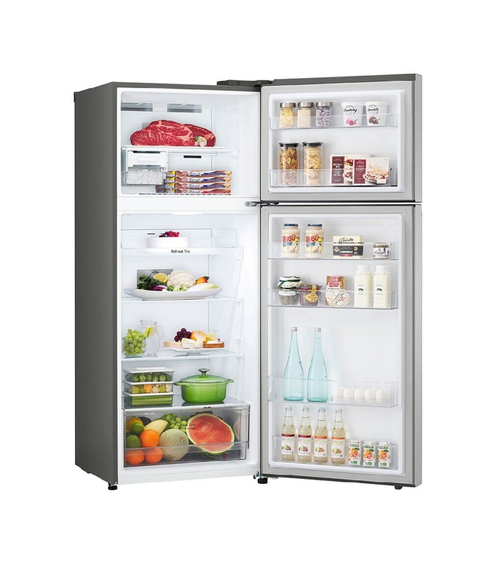 Двухкамерный холодильник LG GTBV36PZGKD, No Frost, 395 л, H 176 cм, Класс E, серебристый