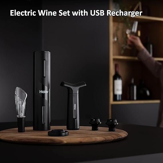 Kit de deschizător de sticle de vin electric Haier HAWUKIT06