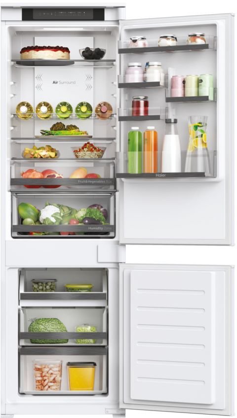 Combina frigorifica incorporabila Haier HBW5519E, Total No Frost, 281 l, H 193 cm, Clasa E, Wi-Fi