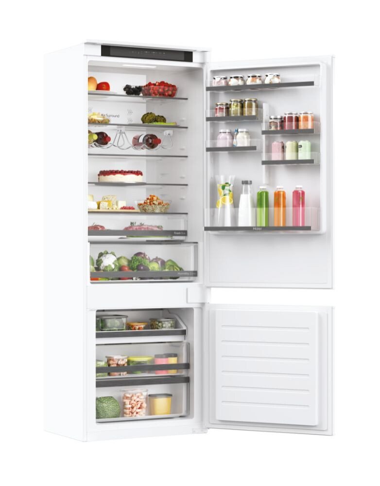 Холодильник встраиваемый Haier HBW5719E, No Frost, 364 л, H 193,5 см, Класс E, Wi-Fi