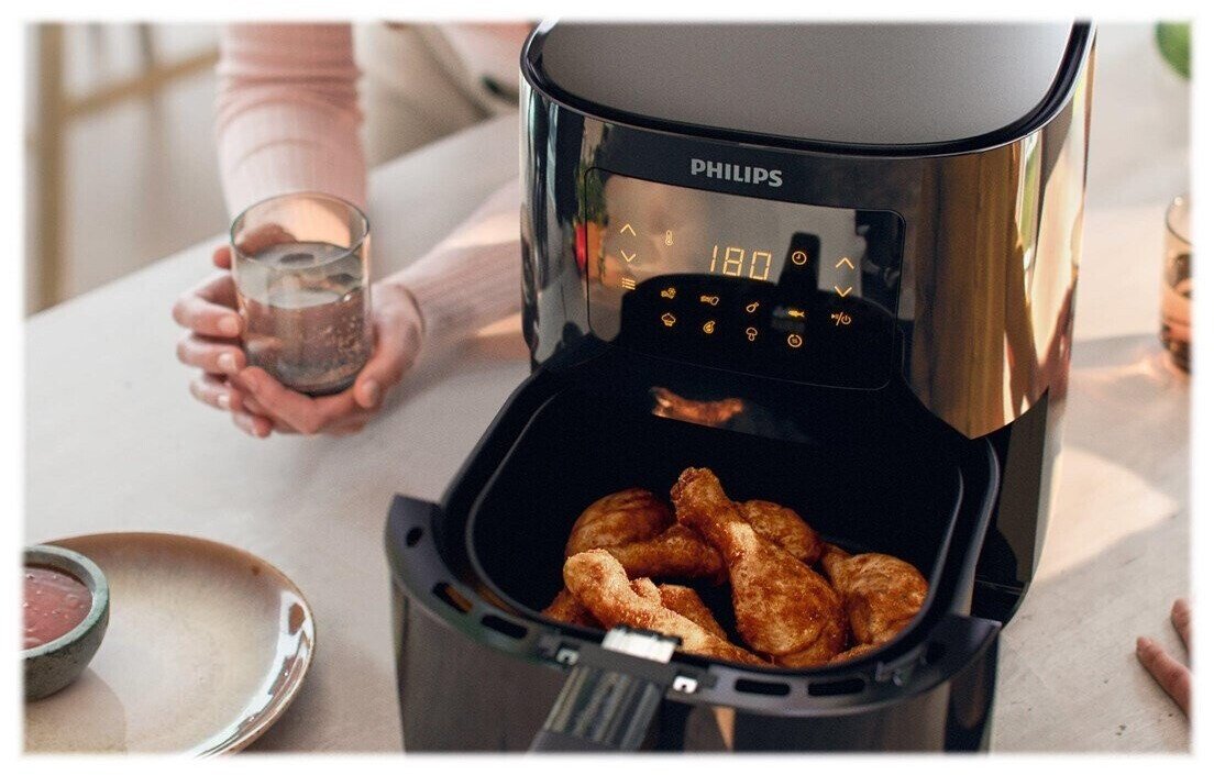 Friteuza cu aer cald Philips NA231/00, 6.2l, 13 functii, negru