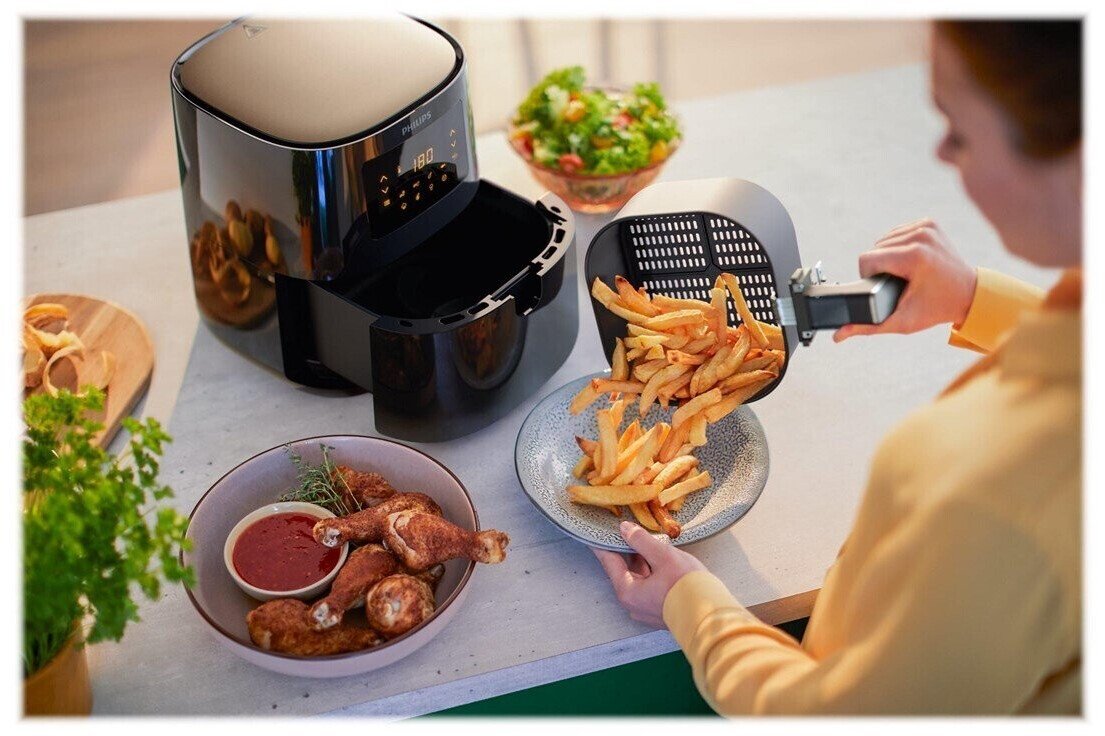 Friteuza cu aer cald Philips NA231/00, 6.2l, 13 functii, negru
