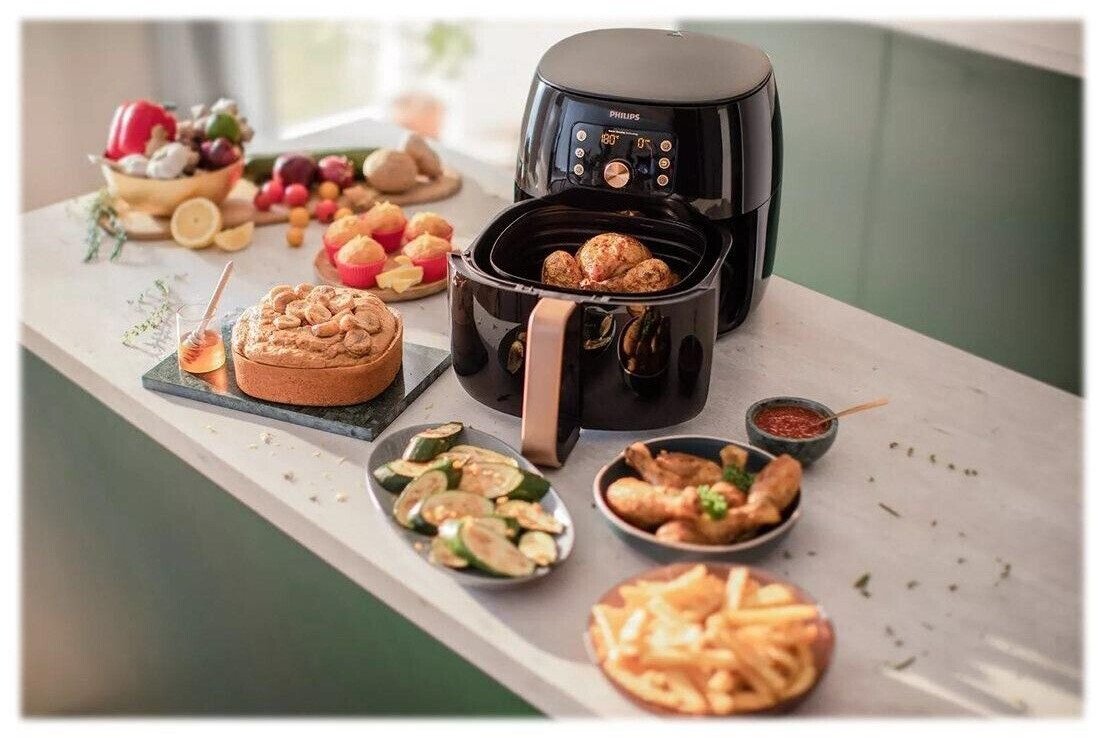 Friteuza cu aer cald Philips Airfryer Smart XXL HD9867/90, 7,3l, negru