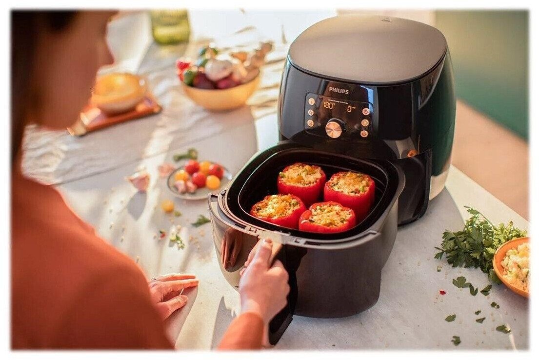 Friteuza cu aer cald Philips Airfryer Smart XXL HD9867/90, 7,3l, negru