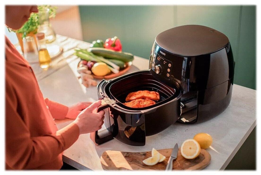 Friteuza cu aer cald Philips Airfryer Smart XXL HD9867/90, 7,3l, negru