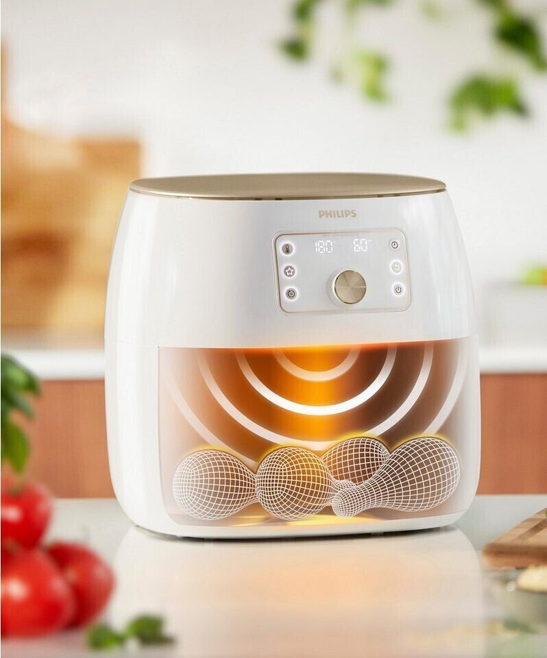 Friteuza cu aer cald Philips Ovi Smart HD9870/20, 7,3l, alb