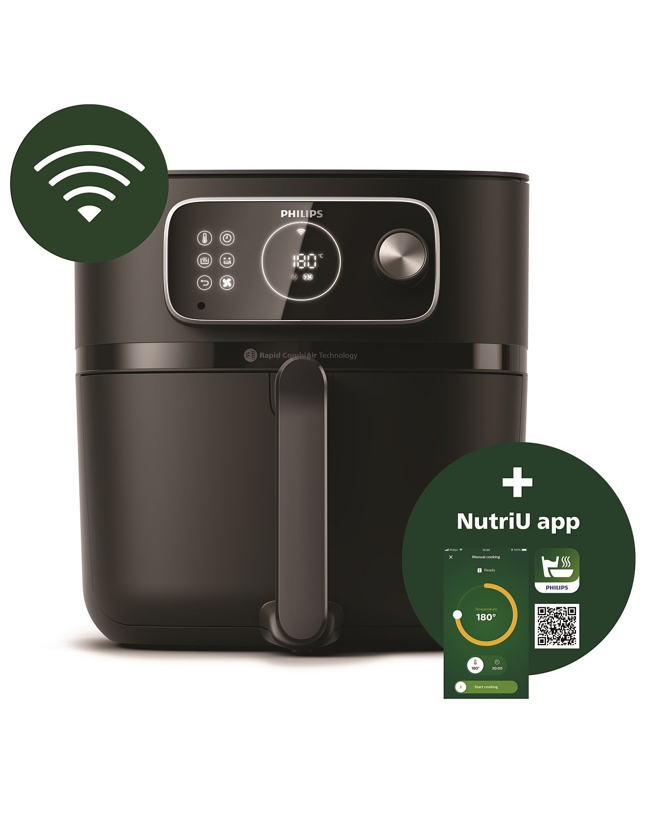 Friteuza cu aer cald Philips Airfryer Smart XXL HD9875/90, 8,3l, negru