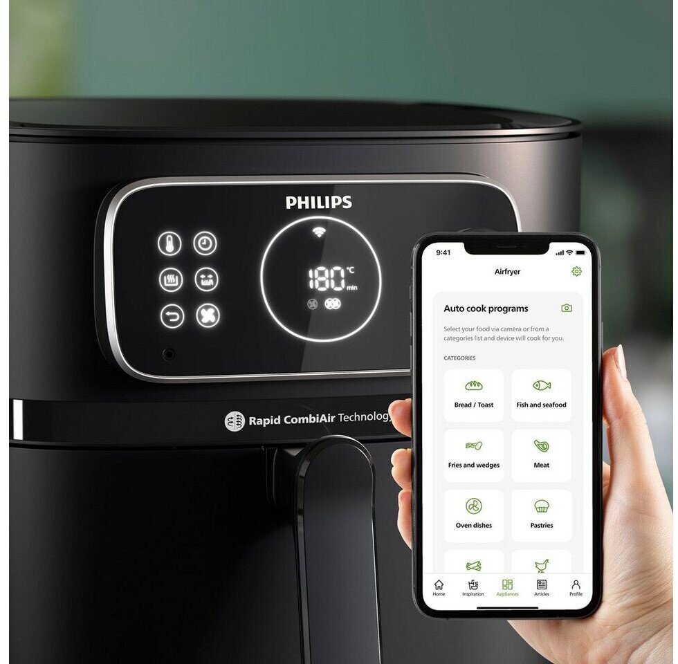 Friteuza cu aer cald Philips Airfryer Smart XXL HD9875/90, 8,3l, negru