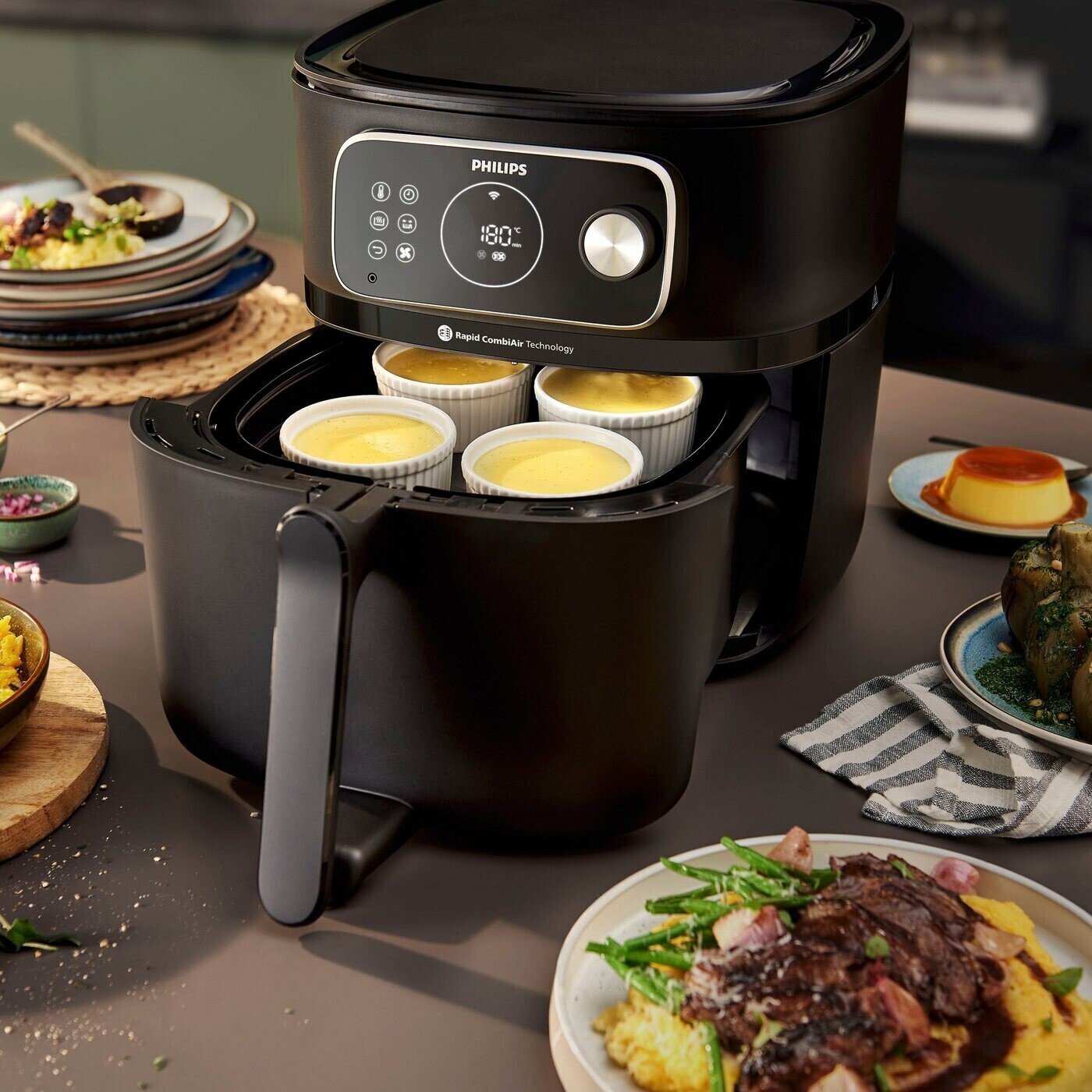Friteuza cu aer cald Philips Airfryer Smart XXL HD9875/90, 8,3l, negru