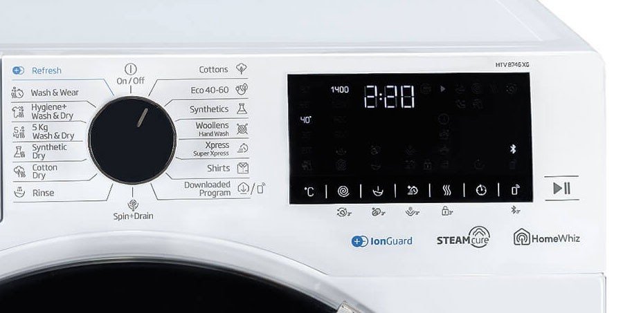 Maşina de spălat rufe cu uscător BEKO HTV8746XG, HomeWhiz, 8/5kg, 1400rpm, Clasa C/D, alb