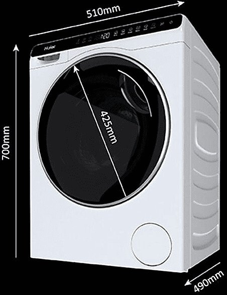 Компактная стиральная машина Haier HW50-BP12307 Mini Drum, Инверторный двигатель, 5 кг, 1200 об/мин