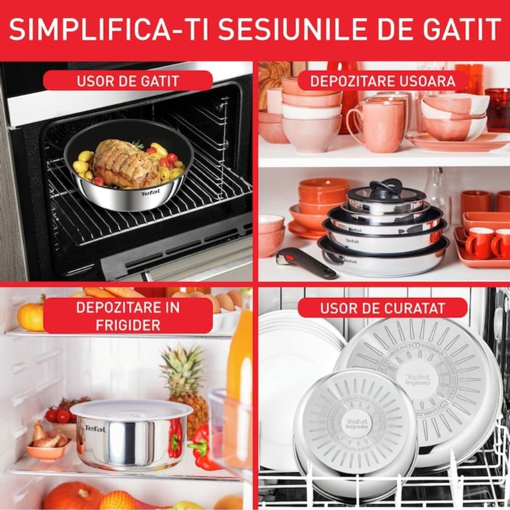 Set de vase din 20 piese Tefal Ingenio Emotion L897SJ04