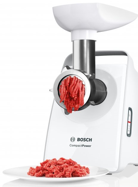 Мясорубка BOSCH MFW3X14W, 2.5 кг/мин, 2000 Вт, Белый