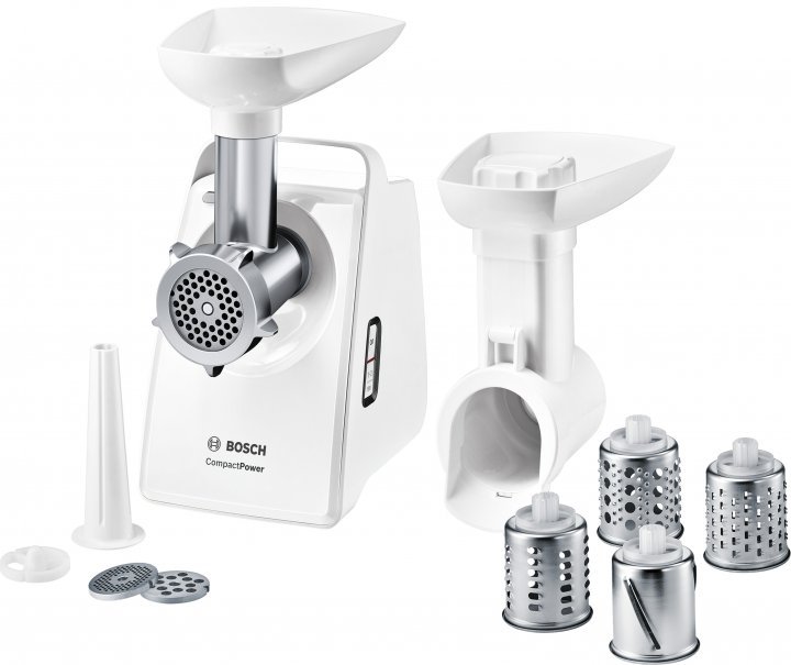 Мясорубка BOSCH MFW3X14W, 2.5 кг/мин, 2000 Вт, Белый