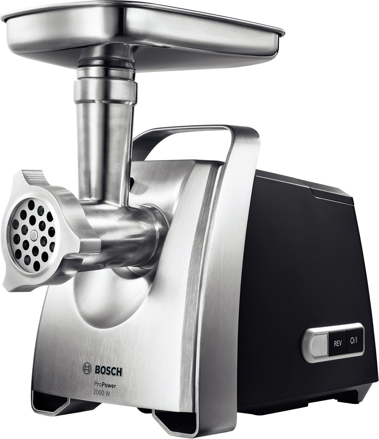 Tocator de carne Bosch MFW68660 ProPower, 2200W, argintiu-negru