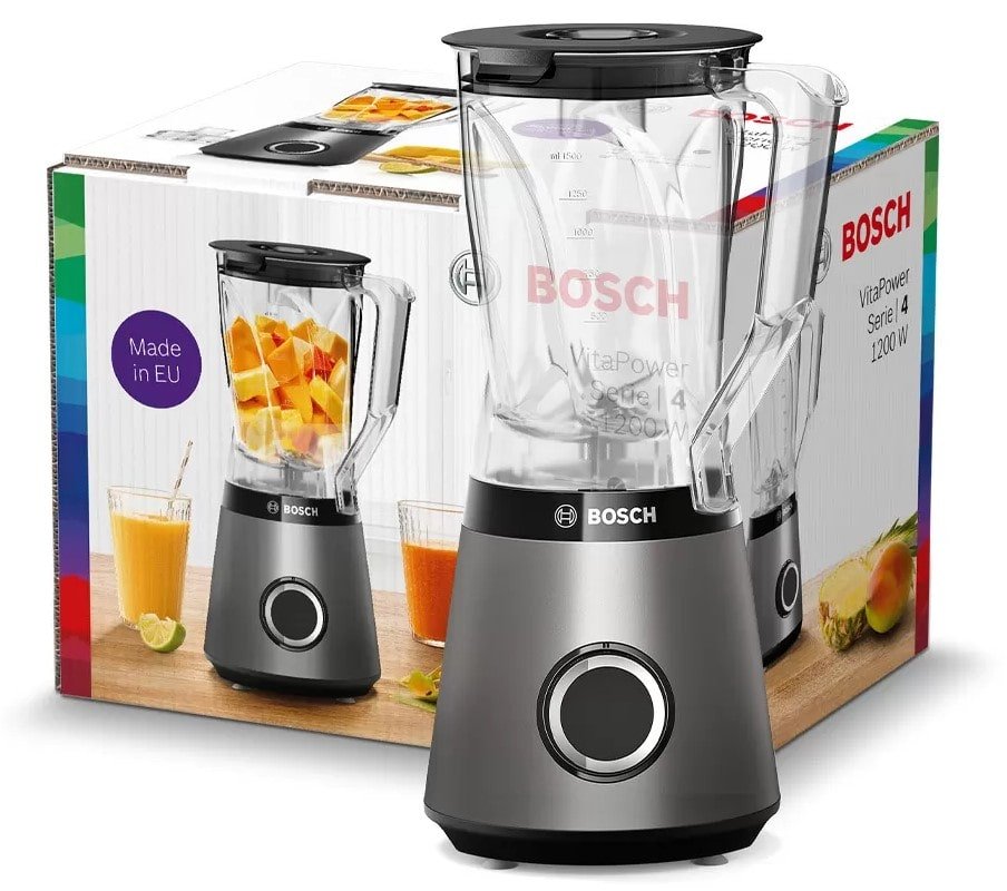 Стационарный блендер VitaPower Bosch MMB6141S, 1200 W, Серебристый 