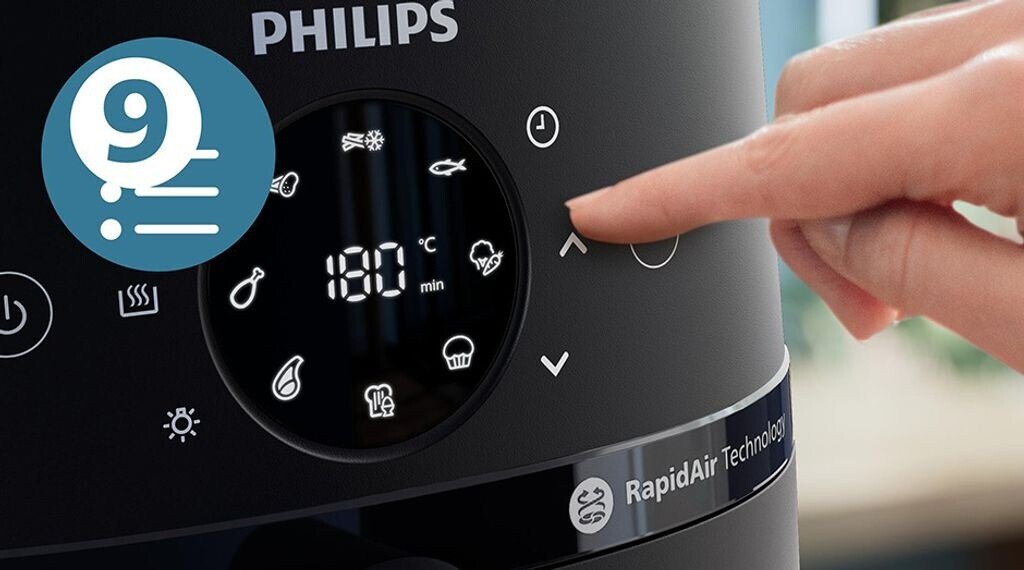 Friteuza cu aer cald Philips NA231/00, 6.2l, 13 functii, negru