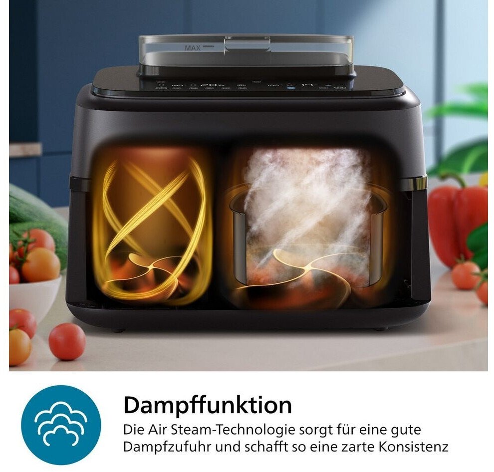 Двойная фритюрница Philips Серия 5000 NA555/00, 3.0кг, 9.0л, 2750Вт