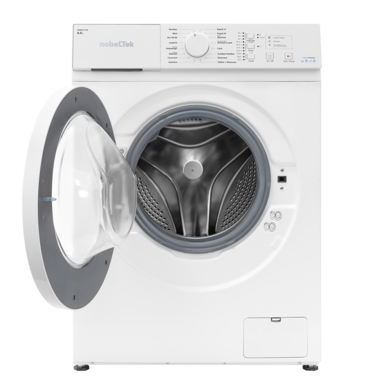 Mașina de spalat rufe NobelTek NWM61E-S68, 6 kg, 1000 RPM, Clasa E, Alb