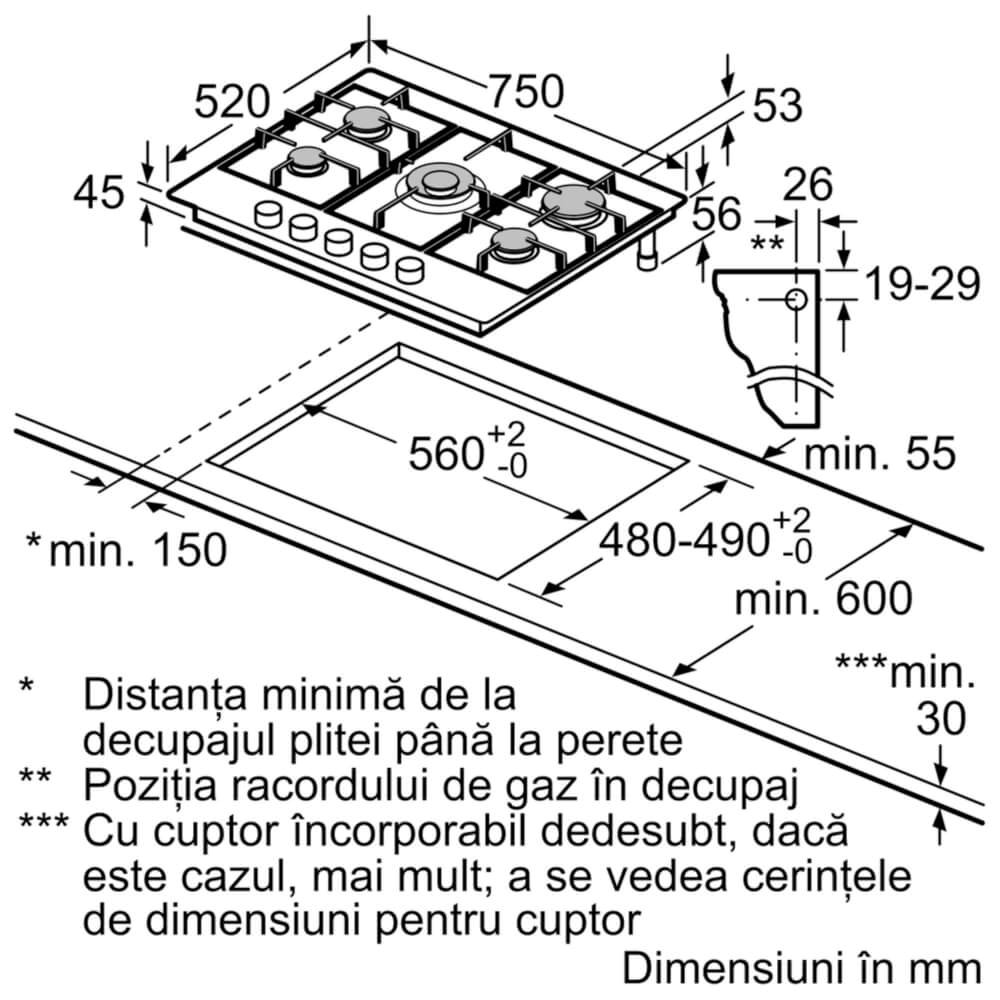 Варочная панель газовая Bosch PGQ7B5B90