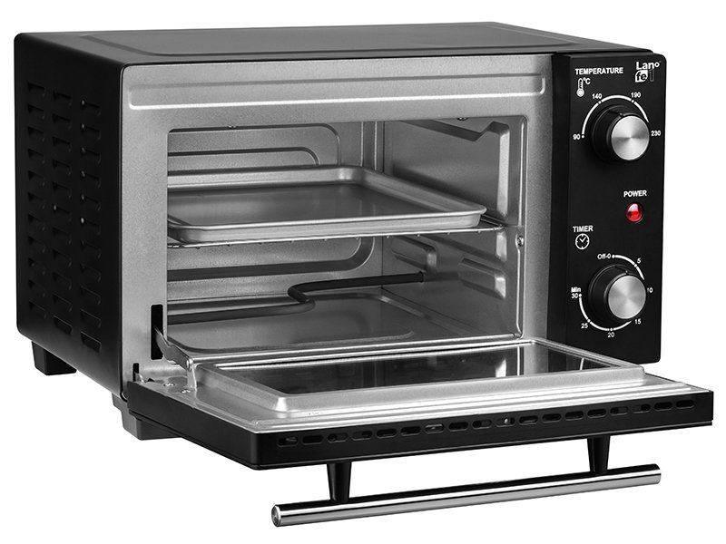 Электрическая печь Lafe PIW-001, 800Вт, 230 градусов, 10л, Таймер, Черный