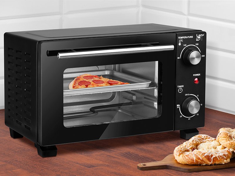 Электрическая печь Lafe PIW-001, 800Вт, 230 градусов, 10л, Таймер, Черный