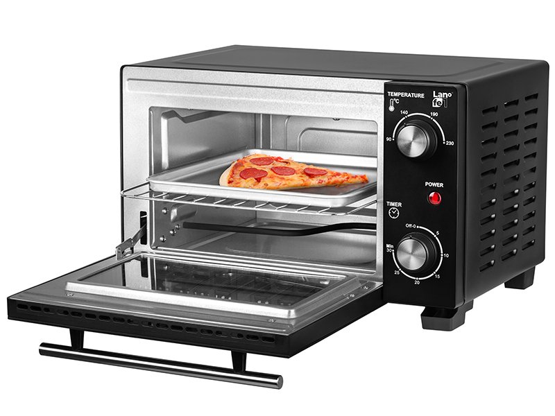 Электрическая печь Lafe PIW-001, 800Вт, 230 градусов, 10л, Таймер, Черный