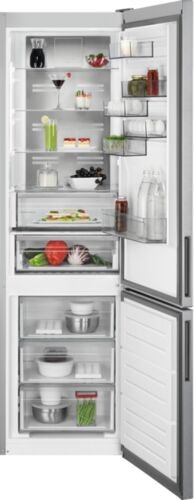 Двухкамерный холодильник AEG RCB736E5MX, No Frost, 360 л, H 201 cм, Класс E, нержавейка
