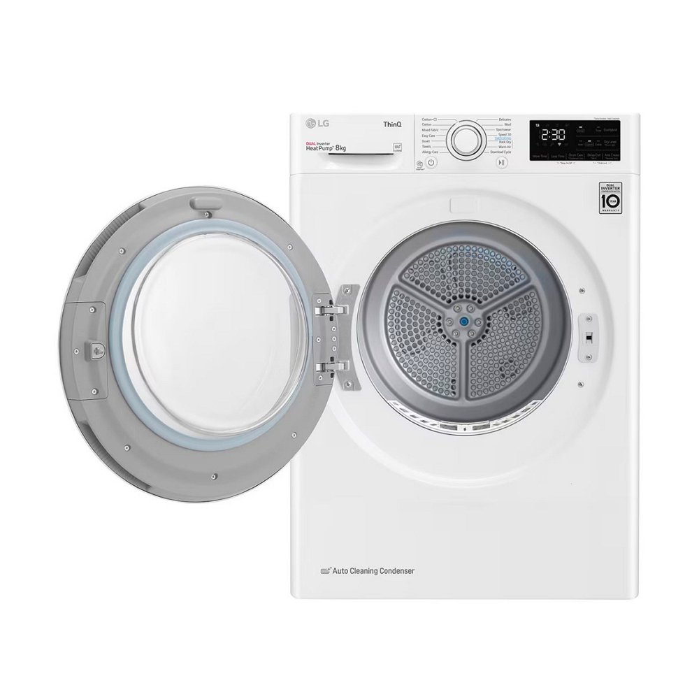 Uscator de rufe LG RH80V3AV6N, 8 kg, EcoHybrid, ThinQ, Clasa A++