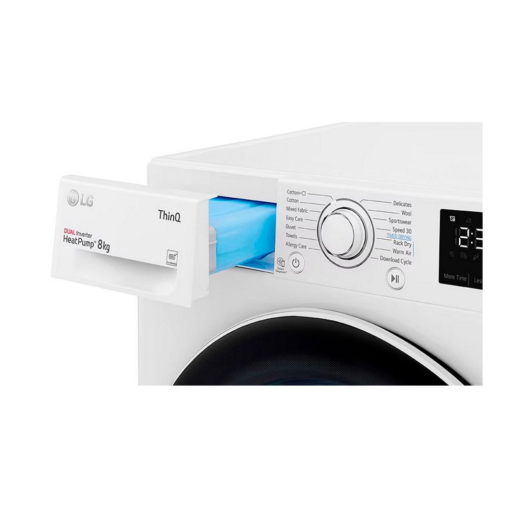 Uscator de rufe LG RH80V3AV6N, 8 kg, EcoHybrid, ThinQ, Clasa A++
