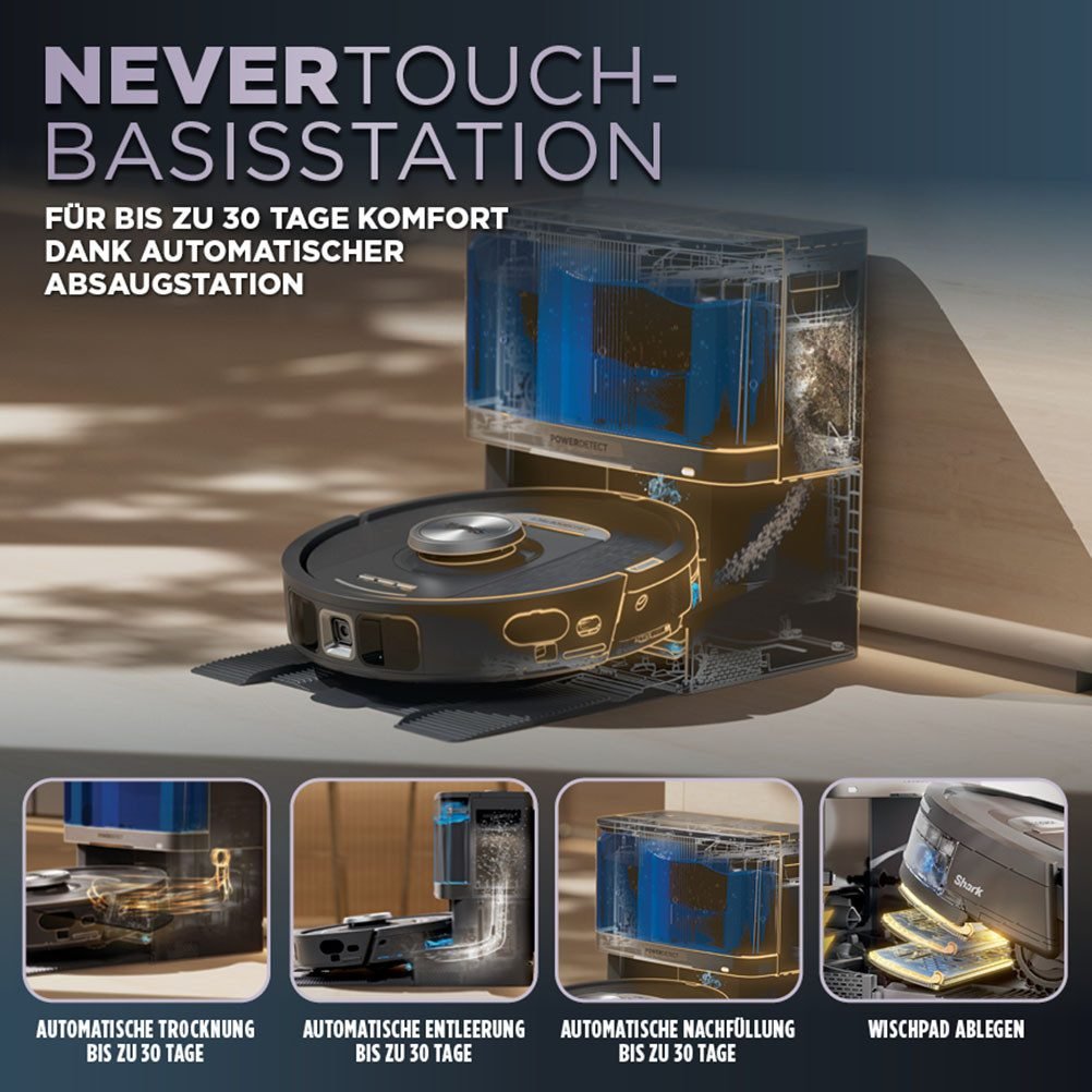 Робот-пылесос для сухой и влажной уборки Shark RV2800YEEU PowerDetect NeverTouch