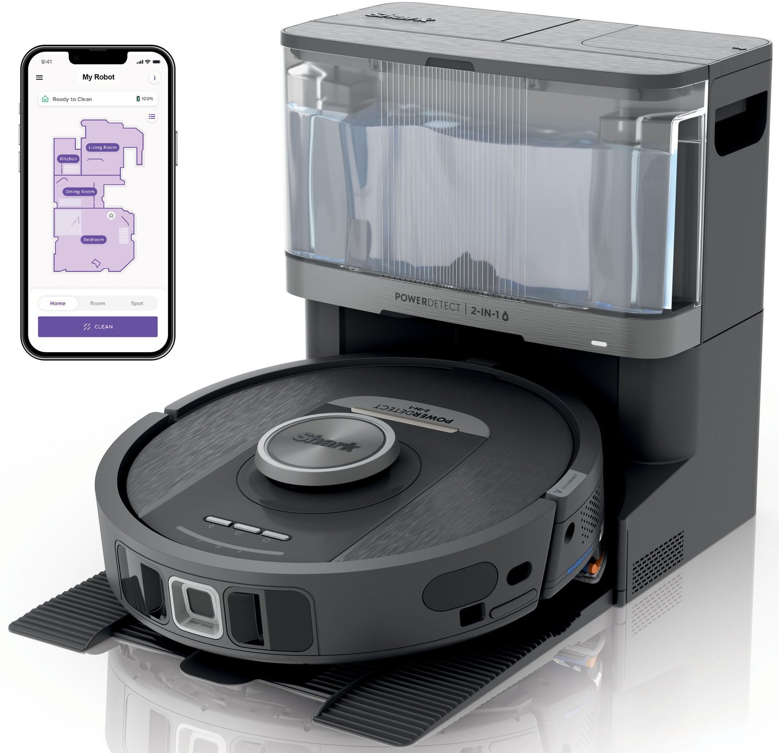 Робот-пылесос для сухой и влажной уборки Shark RV2800YEEU PowerDetect NeverTouch
