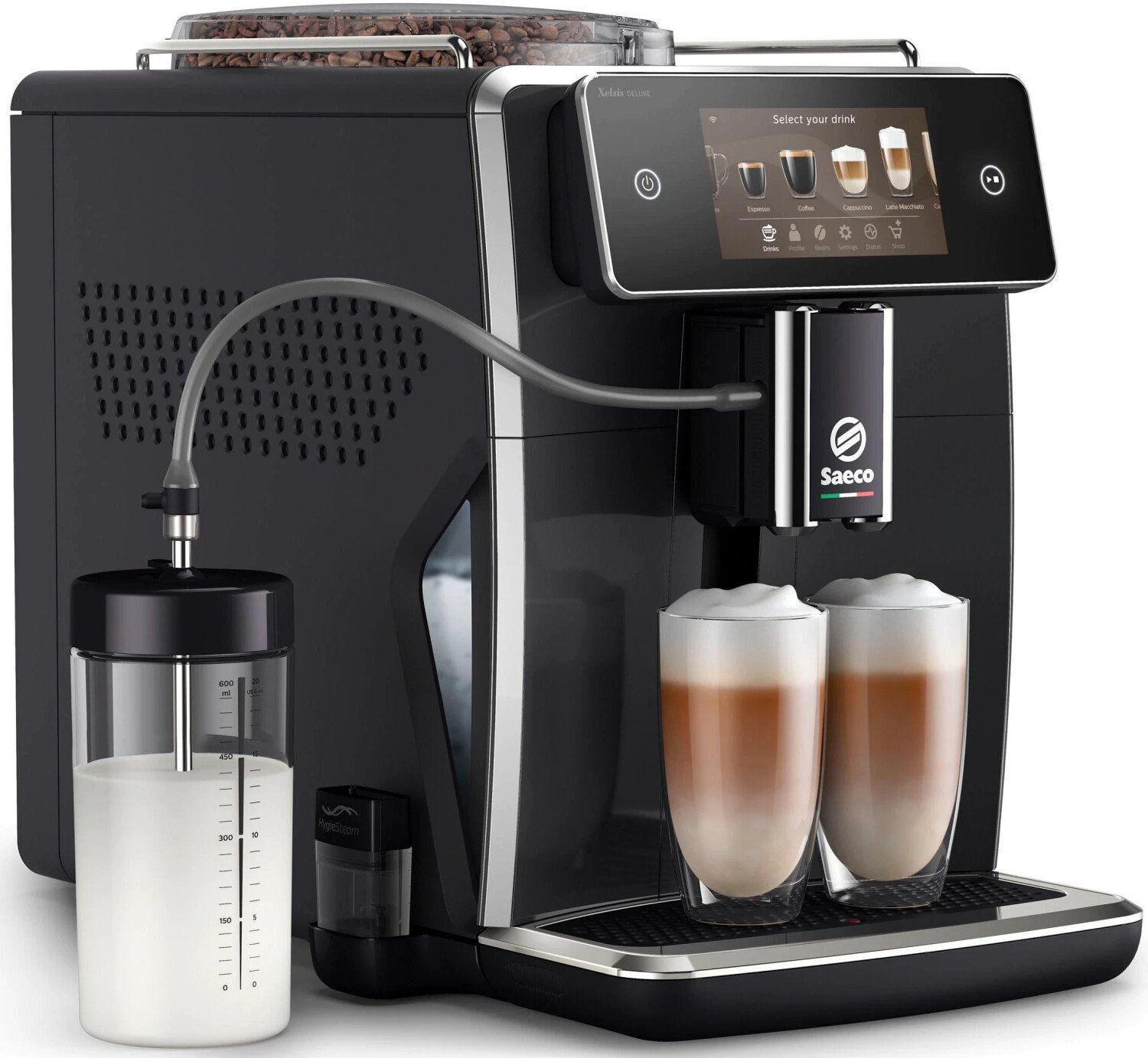 Автоматическая кофемашина Saeco SM8780/00 Xelsis Deluxe, 1500Вт, 15 бар, HygieSteam, AquaClean