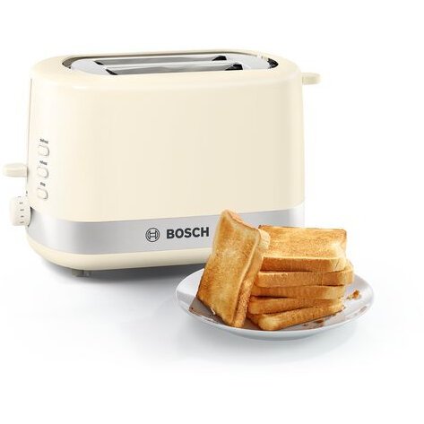 Тостер Bosch TAT7407, 2 тоста, 800 Вт, Бежевый