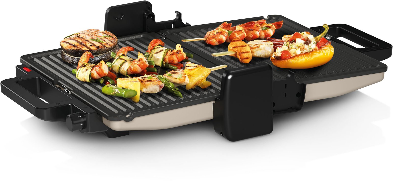 Contact grill Bosch TCG3302, 2000 W, temperatura reglabila si placi detasabile