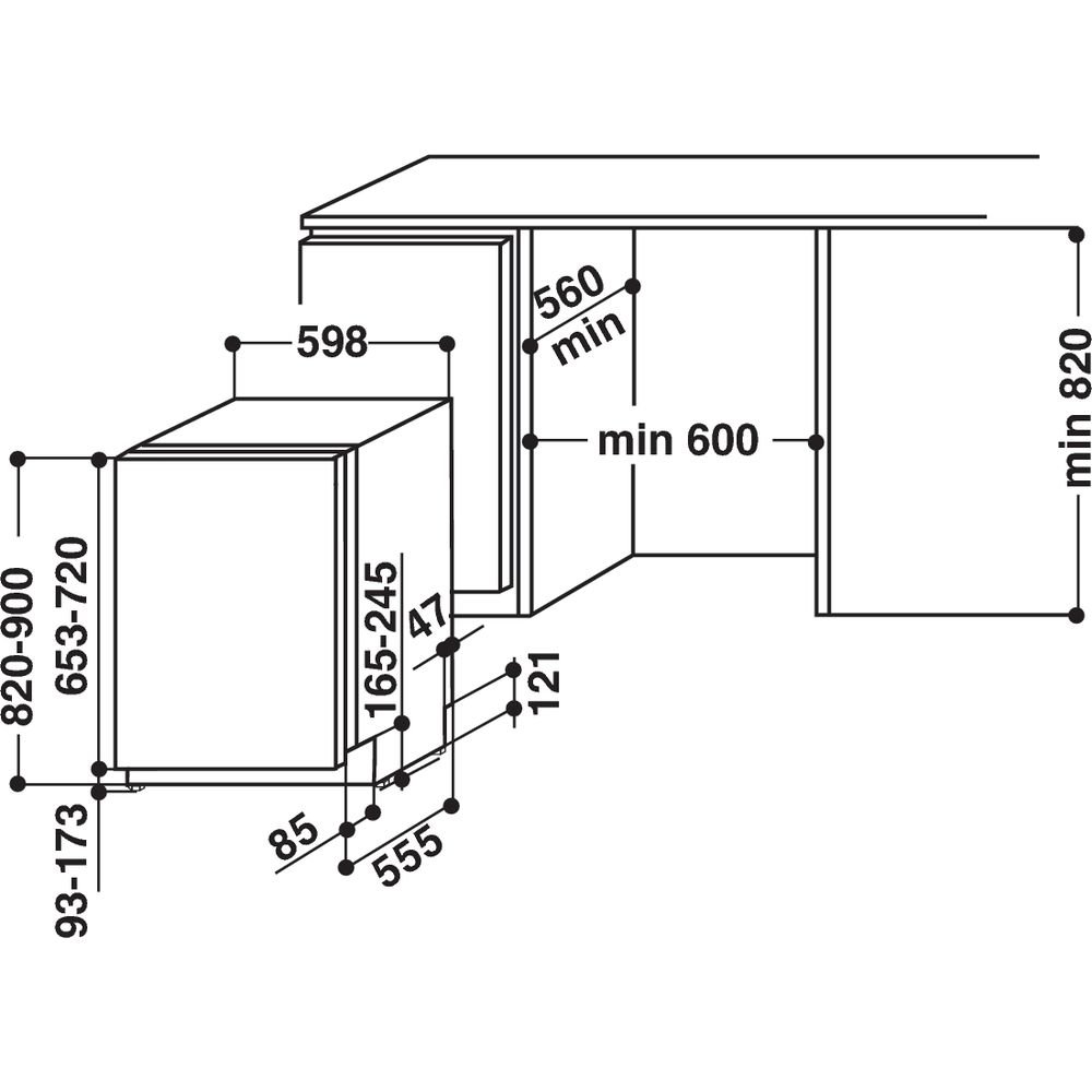 Посудомоечная машина встраиваемая Whirlpool WIC3C26N