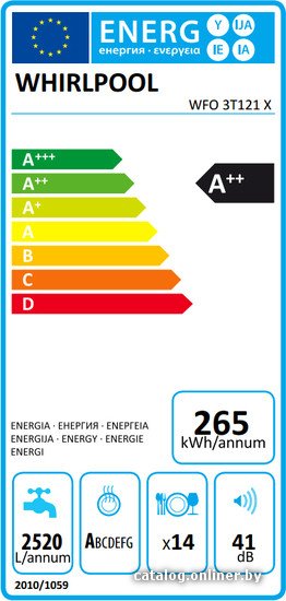 Посудомоечная машина Whirlpool WFO3T121X
