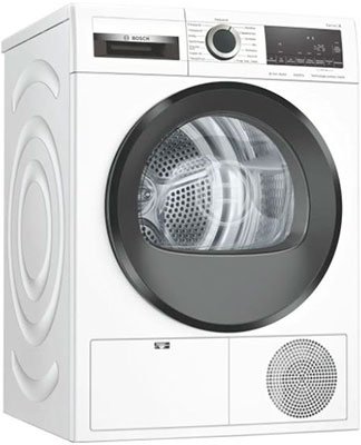 Сушильная машина Bosch WQG241AKPL, тепловой насос, 9 кг, 14 программ, A++, белый