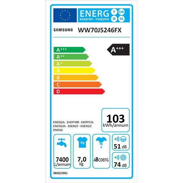 Maşina de spălat rufe Samsung WW70J5246FX
