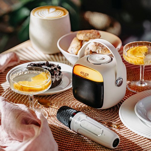 Караоке-колонка с микрофоном Adler AD 1199w, Bluetooth, USB