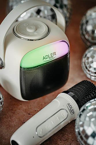 Караоке-колонка с микрофоном Adler AD 1199w, Bluetooth, USB