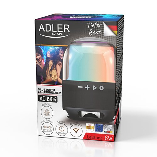 Портативная колонка с радио Adler AD 1904, Bluetooth, USB
